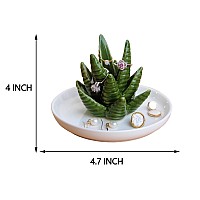 Pudding Cabin Aloe Ring Holdercactus Ring Dishjewelry Holder Trinket Tray For Rings Earrings Necklace Organizerchristmas Gift