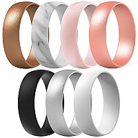 Thunderfit Silicone Wedding Rings For Men Women 63Mm Wide 165Mm Thick Bronze White Rose Gold Women Silver Light Pin