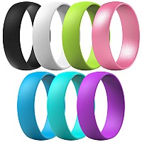 Thunderfit Silicone Wedding Rings For Men Women 63Mm Wide 165Mm Thick Black Pink White Purple Blue Yellow Teal G