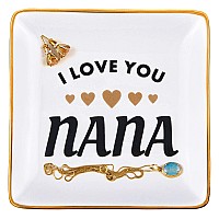 Relissa Gifts For Nana From Granddaughter Gift For Grandma Jewelry Tray Trinket Dish I Love You Nana Valentine Christmas Gif