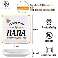 Relissa Gifts For Nana From Granddaughter Gift For Grandma Jewelry Tray Trinket Dish I Love You Nana Valentine Christmas Gif