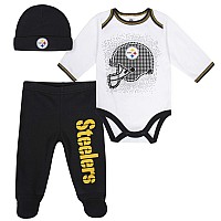 Nfl Houston Texans 3 Pack Bodysuit Footed Pant And Cap Registry Gift Set Bluewhite Houston Texans 36M