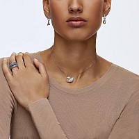 Swarovski Twist Rows Womens Mini Hoop Pierced Earrings With Sparkling Clear Crystal Pav On A Rhodium Plated Setting With Butt