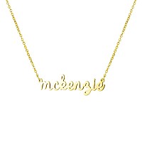 Awegift Women Jewelry Name Necklace Big Initial Gold Plated Best Friend Girls Women Gift For Her Mckenzie