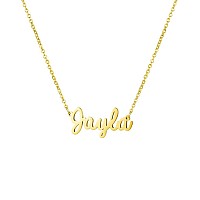 Awegift Women Jewelry Name Necklace Big Initial Gold Plated Best Friend Girls Women Gift For Her Jayla