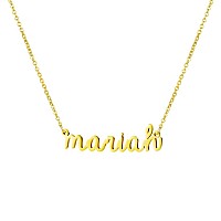 Awegift Women Jewelry Name Necklace Big Initial Gold Plated Best Friend Girls Women Gift For Her Mariah