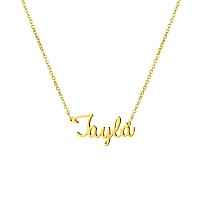 Awegift Women Jewelry Name Necklace Big Initial Gold Plated Best Friend Girls Women Gift For Her Tayla