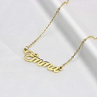 Awegift Women Jewelry Name Necklace Big Initial Gold Plated Best Friend Girls Women Gift For Her Daniela