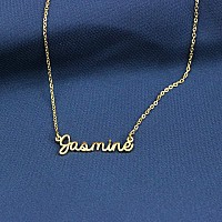 Awegift Women Jewelry Name Necklace Big Initial Gold Plated Best Friend Girls Women Gift For Her Sylvia