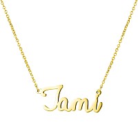 Awegift Women Jewelry Name Necklace Big Initial Gold Plated Best Friend Girls Women Gift For Her Tami