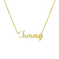 Awegift Women Jewelry Name Necklace Big Initial Gold Plated Best Friend Girls Women Gift For Her Tammy