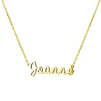 Awegift Women Jewelry Name Necklace Big Initial Gold Plated Best Friend Girls Women Gift For Her Joanne