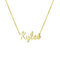 Awegift Women Jewelry Name Necklace Big Initial Gold Plated Best Friend Girls Women Gift For Her Kylee