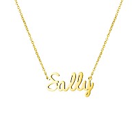 Awegift Women Jewelry Name Necklace Big Initial Gold Plated Best Friend Girls Women Gift For Her Sally