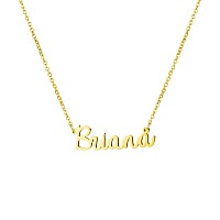 Awegift Women Jewelry Name Necklace Big Initial Gold Plated Best Friend Girls Women Gift For Her Briana