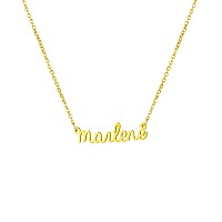 Awegift Women Jewelry Name Necklace Big Initial Gold Plated Best Friend Girls Women Gift For Her Marlene