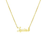 Awegift Women Jewelry Name Necklace Big Initial Gold Plated Best Friend Girls Women Gift For Her Louise