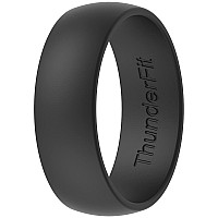 Thunderfit Silicone Wedding Ring For Men Women 1 Ring Rubber Engagement Bands 63Mm 1 Ring Black 9510 198Mm