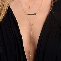 Turandoss Gold Layering Necklaces For Women 14K Gold Plated Dainty Handmade Necklaces Layered Necklaces For Women Jewelry