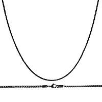 Hzman 30 Mm Stainless Steel Wheat Silver Chain Necklaces For Men Women 16 30 Black 2200