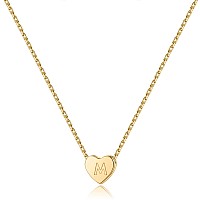 M Mooham Initial M Heart Necklace For Teen Girls Heart Initial Necklace For Teen Girl Gifts Initial Necklace For Little Girls J