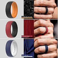 Thunderfit Silicone Wedding Ringengagement Band For Men 7 Pack 2 Layer Round Silicone Rings 758 182Mm