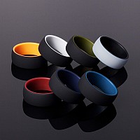 Thunderfit Silicone Wedding Ringengagement Band For Men 7 Pack 2 Layer Round Silicone Rings 11512 213Mm