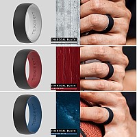 Thunderfit Silicone Wedding Ringengagement Band For Men 10 Pack 2 Layer Round Silicone Rings 15516 245Mm