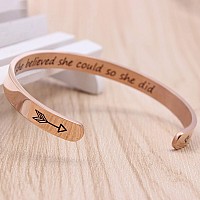 Btysun Gold Bracelets For Women Gifts Gifts For Girlfriend Uplifting Cuff Bangle Inspirational Mantra Engraved Jewelry With Gi