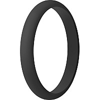 Thunderfit Womens Band Rings Thin And Stackable Silicone Rings Wedding Ring For Women 1 Ring Black 9510 198Mm