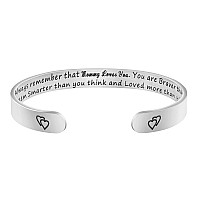 Joycuff Daugher Jewelry From Mom Mother Birthday Gifts For Girls Inspirational Cuff Bangle Bracelets For Women Christmas Gifts F