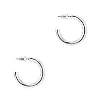 Pavoi 14K White Gold Hoop Earrings For Women 35Mm Thick 30Mm Infinity Gold Hoops Women Earrings Gold Plated Loop Earrings F