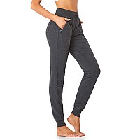 Sevego Lightweight Womens 34 Tall Inseam Cotton Soft Jogger With Zipper Pockets Cargo Pants Charcoal Large