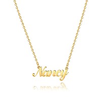 Hidepoo Nancy Necklace 18K Gold Plated Name Necklace Nancy For Women Jewelry