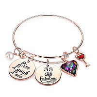 35Th Birthday Gifts For Women Friend Birthday Bracelets Jewelry 35 Yr Old Birthday Gifts For Friends Female Women Sister Birthd