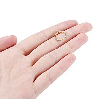 Gagabody 316L Surgical Steel Seamless Hoop Nose Ring Body Jewelry Piercing Gold Septum Clicker For Women 16G 12Mm Hinged Hoop Wi