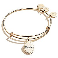 Alex And Ani Because I Love You Daughter Expandable Wire Bangle Bracelet For Women Most Precious Gift Charm Shiny Antique Gold