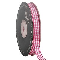 Micomon Pink And White Gingham Ribbon Hot Pink Gingham Ribbon 25 Yards Each Roll 100 Polyester 38 Hotpink