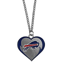 Siskiyou Sports Nfl Buffalo Bills Womens Heart Necklace Team Color 22 Inch