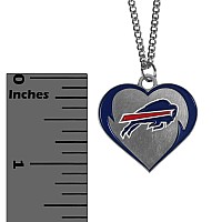 Siskiyou Sports Nfl Buffalo Bills Womens Heart Necklace Team Color 22 Inch