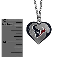 Siskiyou Sports Nfl Houston Texans Womens Heart Necklace Team Color 22 Inch