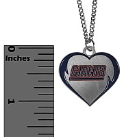 Siskiyou Sports Nfl New York Giants Womens Heart Necklace Team Color 22 Inch