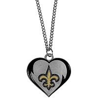 Siskiyou Sports Nfl New Orleans Saints Womens Heart Necklace Team Color 22 Inch