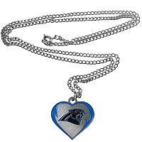 Siskiyou Sports Nfl Carolina Panthers Womens Heart Necklace Team Color 22 Inch