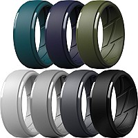 Thunderfit Silicone Ring Men Breathable With Air Flow Grooves 10Mm Wide 25Mm Thick Dark Grey Light Grey White Black D