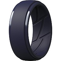 Thunderfit Silicone Ring Men Breathable With Air Flow Grooves 10Mm Wide 25Mm Thick Navy Blue Size 9510198Mm