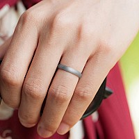 Thunderfit Super Thin Stackable Silicone Rings Wedding Bands 1 Ring 3Mm Width 15Mm Thickness 1 Ring Dark Silver 12513