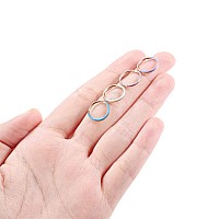 316L Rose Gold Septum Jewelry 16G White Opal Septum Rings Daith Jewelry 16G Conch Piercing Jewelry Higend Segment Nose Hoops Sep