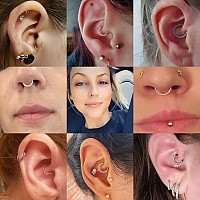 316L Rose Gold Septum Jewelry 16G White Opal Septum Rings Daith Jewelry 16G Conch Piercing Jewelry Higend Segment Nose Hoops Sep