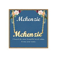 Ldurian Name Necklace Personalized Mckenzie Name Pendant Necklace Gifts 14K Gold Plated Dainty Name Necklaces Birthday Jewel